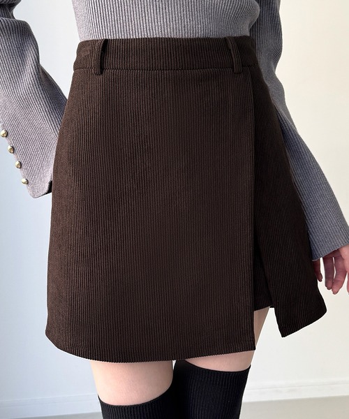 セール】裏起毛コーデュロイミニスカート（スカート）｜JUNOAH