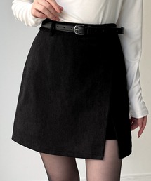 JUNOAH（ジュノア）の「裏起毛コーデュロイミニスカート（スカート・レディース）」