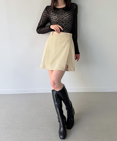 セール】裏起毛コーデュロイミニスカート（スカート）｜JUNOAH