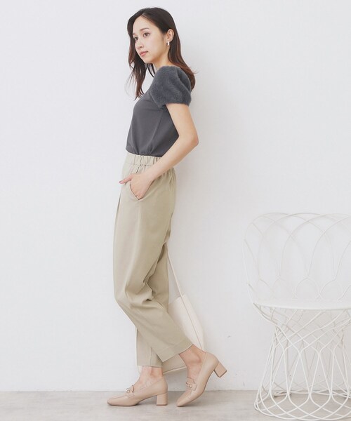 index(インデックス)の「ラメピンストライプイージーテーパードパンツ【洗濯機洗い可/ストレッチ】(その他パンツ・レディース・サンドベージュ/ベージュ/チャコールグレー・40/42/36/38)」の11枚目の写真