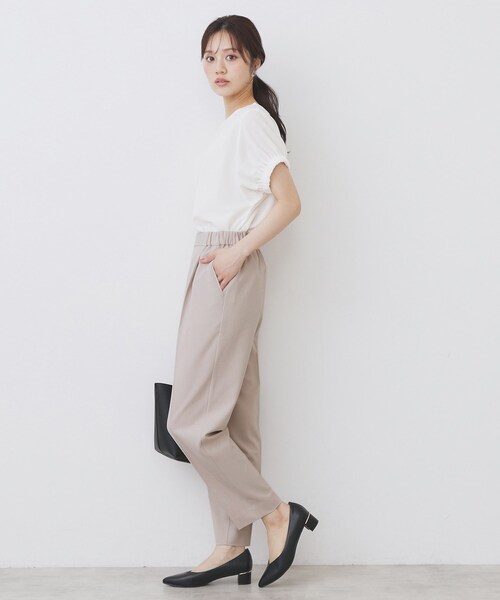 index(インデックス)の「ラメピンストライプイージーテーパードパンツ【洗濯機洗い可/ストレッチ】(その他パンツ・レディース・サンドベージュ/ベージュ/チャコールグレー・40/42/36/38)」の17枚目の写真