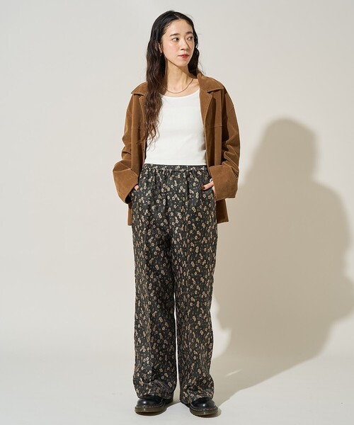 FREAK'S STORE(フリークスストア)の「クロッケフラワージャガード パンツ<セットアップ対応>(その他パンツ・レディース・ブルー/グリーン・SMALL/MEDIUM)」の11枚目の写真