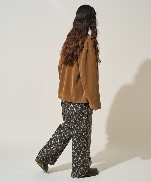 FREAK'S STORE(フリークスストア)の「クロッケフラワージャガード パンツ<セットアップ対応>(その他パンツ・レディース・ブルー/グリーン・SMALL/MEDIUM)」の13枚目の写真