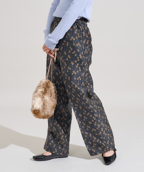 OHGA フラワージャガードパンツ Flower Jacquard Pants｜フラワージャガードパンツ – MARTE