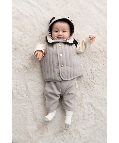 maarook（マルーク）の「スムース杢ツイル丸襟ブルオーバー（Tシャツ/カットソー・キッズ・オートミール・80ｃｍ/90cm/110cm/100cm/120cm/130cm）」の10枚目の写真