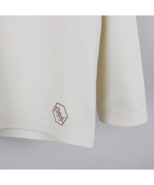 maarook（マルーク）の「スムース杢ツイル丸襟ブルオーバー（Tシャツ/カットソー・キッズ・オートミール・80ｃｍ/90cm/110cm/100cm/120cm/130cm）」の6枚目の写真