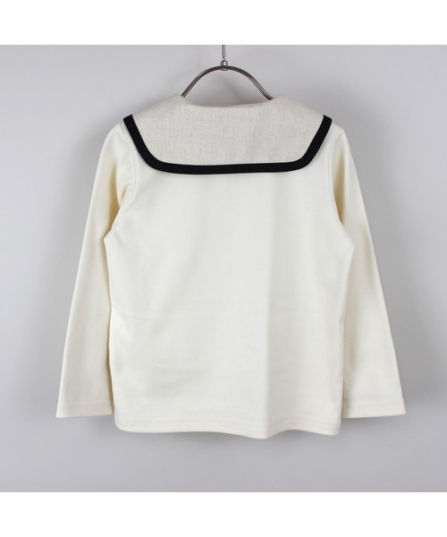 maarook（マルーク）の「スムース杢ツイル丸襟ブルオーバー（Tシャツ/カットソー・キッズ・オートミール・80ｃｍ/90cm/110cm/100cm/120cm/130cm）」の8枚目の写真