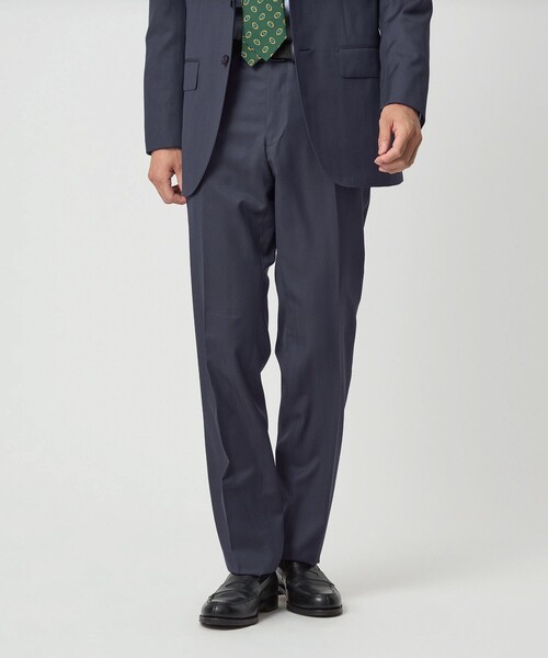 green label relaxing（グリーンレーベルリラクシング）の「DRAGO ミニヘリンボーン CLS ノープリーツ スーツパンツ（スーツパンツ・メンズ・ネイビー/ベージュ・72/76/84/80/92/88）」の2枚目の写真