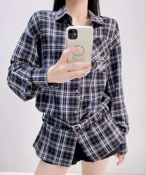 gossip!ロサンゼルス(ゴシップロサンゼルス)の「ベルト付きヴィンテージ チェックシャツ(シャツ/ブラウス・レディース・チェック・M)」の8枚目の写真