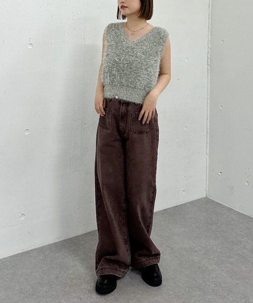 archives（アルシーヴ）の「メランジフェザーニットベスト（ベスト・レディース・モカ/グレー/ブラウン/アイボリー・MEDIUM）」の13枚目の写真