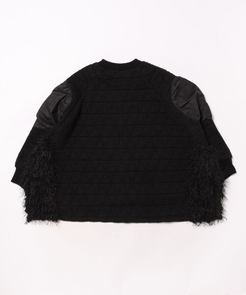 garcon la raison(ギャルソン・ラ・レゾン)の「ドルマンキルトトレーナー(キッズ)(Tシャツ/カットソー・キッズ・ブラック・130cm)」の2枚目の写真