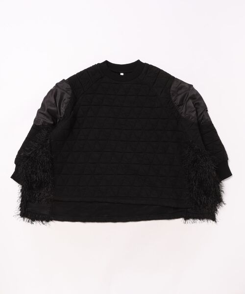 garcon la raison(ギャルソン・ラ・レゾン)の「ドルマンキルトトレーナー(キッズ)(Tシャツ/カットソー・キッズ・ブラック・130cm)」の8枚目の写真