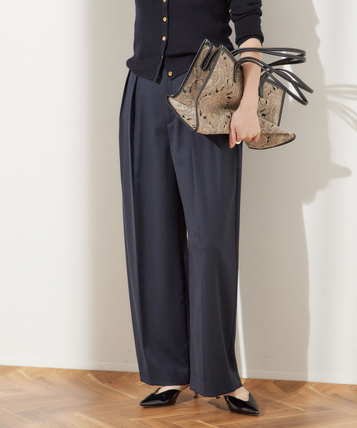 追加》ウールトリコチン ワイドパンツ（スラックス）｜journal