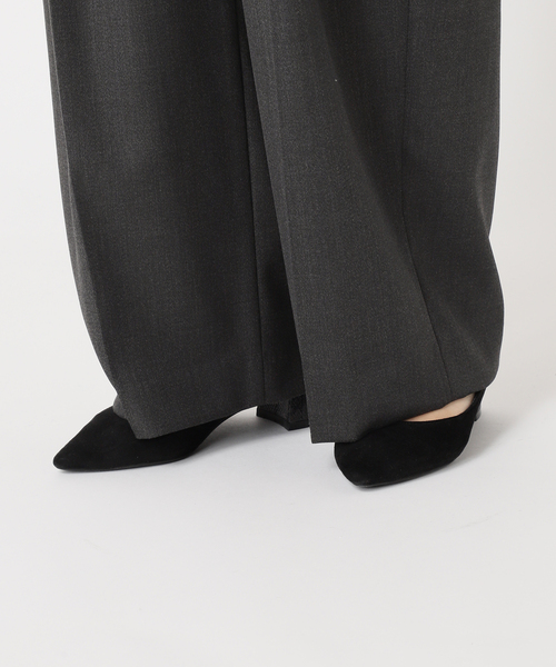 journal standard L'essage（ジャーナルスタンダードレサージュ）の「《追加》ウールトリコチン ワイドパンツ（スラックス・レディース・グレー/ネイビー・36/38）」の14枚目の写真