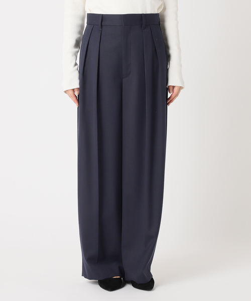 journal standard L'essage（ジャーナルスタンダードレサージュ）の「《追加》ウールトリコチン ワイドパンツ（スラックス・レディース・グレー/ネイビー・36/38）」の17枚目の写真