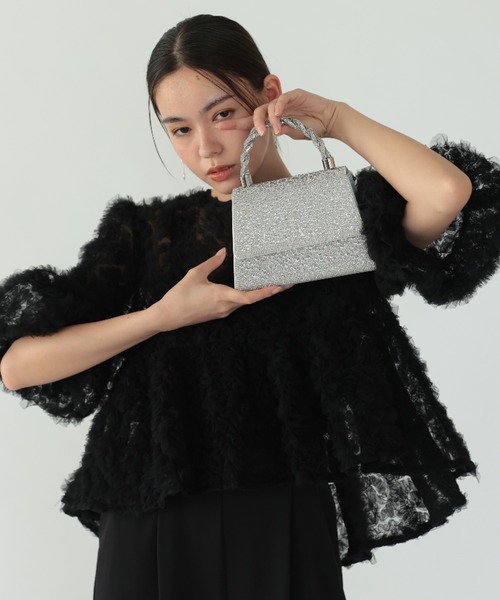 Cupid Heart(キューピッドハート)の「【Cupid Heart】結婚式用!ビジューbag(ショルダーバッグ・レディース・ブラック/シルバー/ゴールド・MEDIUM)」の1枚目の写真