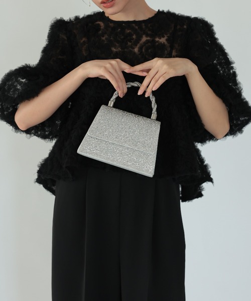 Cupid Heart(キューピッドハート)の「【Cupid Heart】結婚式用!ビジューbag(ショルダーバッグ・レディース・ブラック/シルバー/ゴールド・MEDIUM)」の6枚目の写真