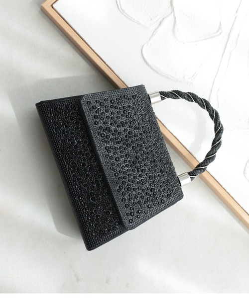 Cupid Heart(キューピッドハート)の「【Cupid Heart】結婚式用!ビジューbag(ショルダーバッグ・レディース・ブラック/シルバー/ゴールド・MEDIUM)」の18枚目の写真