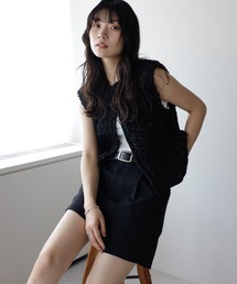 ENC（エンク）の「mixed yarn hand knit vest / ミックス糸ハンドニットベスト（ベスト）」