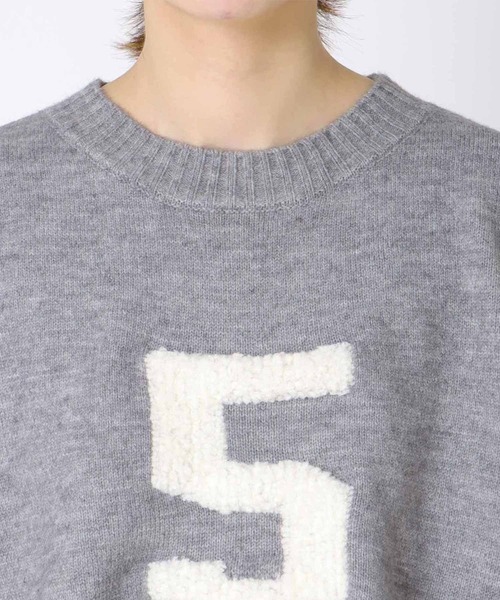 Three Four Time（ｽﾘｰﾌｫｰﾀｲﾑ）の「ジャガードナンバーロゴショートプルオーバー（スウェット・レディース・オフホワイト/グレー・FREE）」の18枚目の写真