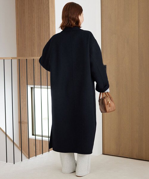 追加》souple woolダブルフェイスチェスターコート（チェスターコート