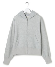 【WOMEN】ラメ裏毛ジップアップ フーディ