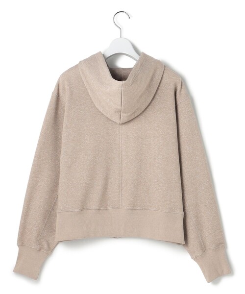 J.PRESS YORK STREET（ジェイプレスヨークストリート）の「【WOMEN】ラメ裏毛ジップアップ フーディ（Tシャツ/カットソー・レディース・ライトグレー系/ブラウン系・F）」の3枚目の写真