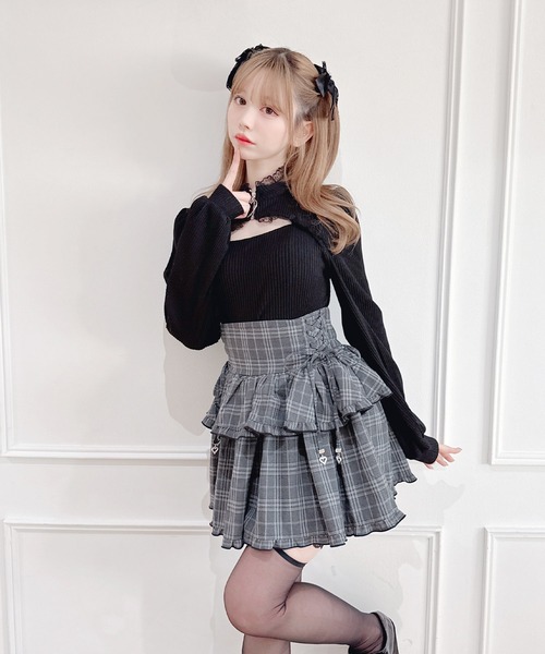 MA*RS(アメーバーマーズ)の「ハートZIPテレコトップス(Tシャツ/カットソー・レディース・ホワイト/ブラック・FREE)」の16枚目の写真