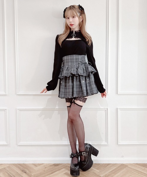 MA*RS(アメーバーマーズ)の「ハートZIPテレコトップス(Tシャツ/カットソー・レディース・ホワイト/ブラック・FREE)」の19枚目の写真