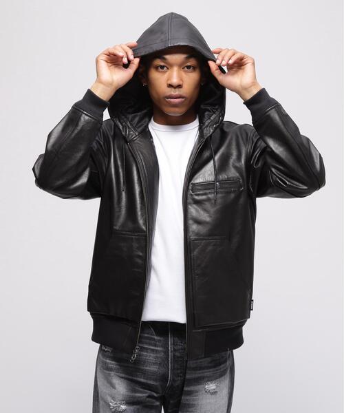 AVIREX（アヴィレックス）の「GOAT VEGE HOODED JACKET / ゴート ベジ フーデッド ジャケット / AVIREX / アヴィレックス（ブルゾン・メンズ・ブラウン/ブラック・MEDIUM/XX-LARGE/X-LARGE/LARGE）」の5枚目の写真