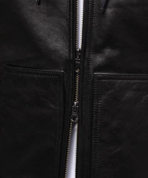 AVIREX（アヴィレックス）の「GOAT VEGE HOODED JACKET / ゴート ベジ フーデッド ジャケット / AVIREX / アヴィレックス（ブルゾン・メンズ・ブラウン/ブラック・MEDIUM/XX-LARGE/X-LARGE/LARGE）」の15枚目の写真
