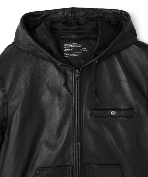 AVIREX（アヴィレックス）の「GOAT VEGE HOODED JACKET / ゴート ベジ フーデッド ジャケット / AVIREX / アヴィレックス（ブルゾン・メンズ・ブラウン/ブラック・MEDIUM/XX-LARGE/X-LARGE/LARGE）」の19枚目の写真