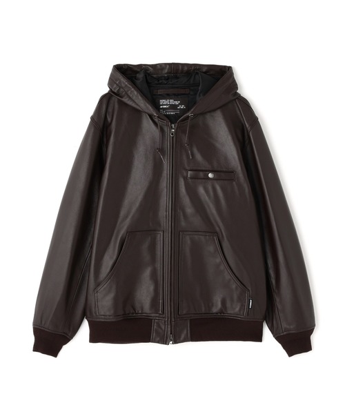 AVIREX（アヴィレックス）の「GOAT VEGE HOODED JACKET / ゴート ベジ フーデッド ジャケット / AVIREX / アヴィレックス（ブルゾン・メンズ・ブラウン/ブラック・MEDIUM/XX-LARGE/X-LARGE/LARGE）」の2枚目の写真