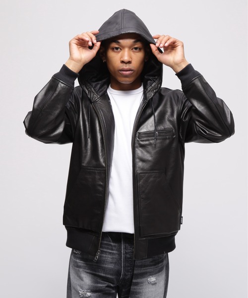 AVIREX（アヴィレックス）の「GOAT VEGE HOODED JACKET / ゴート ベジ フーデッド ジャケット / AVIREX / アヴィレックス（ブルゾン・メンズ・ブラウン/ブラック・MEDIUM/XX-LARGE/X-LARGE/LARGE）」の6枚目の写真