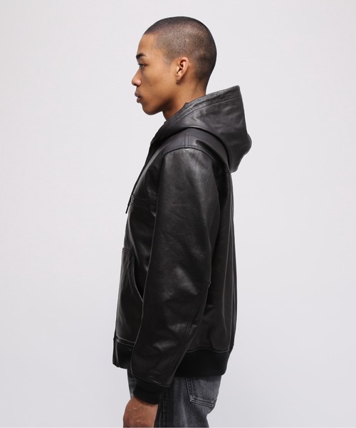 AVIREX（アヴィレックス）の「GOAT VEGE HOODED JACKET / ゴート ベジ フーデッド ジャケット / AVIREX / アヴィレックス（ブルゾン・メンズ・ブラウン/ブラック・MEDIUM/XX-LARGE/X-LARGE/LARGE）」の10枚目の写真