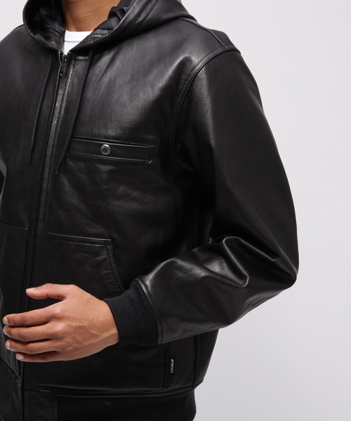 AVIREX（アヴィレックス）の「GOAT VEGE HOODED JACKET / ゴート ベジ フーデッド ジャケット / AVIREX / アヴィレックス（ブルゾン・メンズ・ブラウン/ブラック・MEDIUM/XX-LARGE/X-LARGE/LARGE）」の13枚目の写真