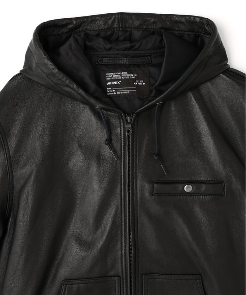 AVIREX（アヴィレックス）の「GOAT VEGE HOODED JACKET / ゴート ベジ フーデッド ジャケット / AVIREX / アヴィレックス（ブルゾン・メンズ・ブラウン/ブラック・MEDIUM/XX-LARGE/X-LARGE/LARGE）」の20枚目の写真