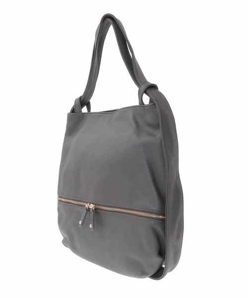 MK MICHEL KLEIN（エムケーミッシェルクラン）の「[2WAY/A4収納可]カウレザー変形トートバッグ（トートバッグ・レディース・ブラウン/ブラック・00）」の5枚目の写真