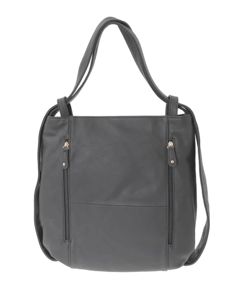 MK MICHEL KLEIN（エムケーミッシェルクラン）の「[2WAY/A4収納可]カウレザー変形トートバッグ（トートバッグ・レディース・ブラウン/ブラック・00）」の6枚目の写真