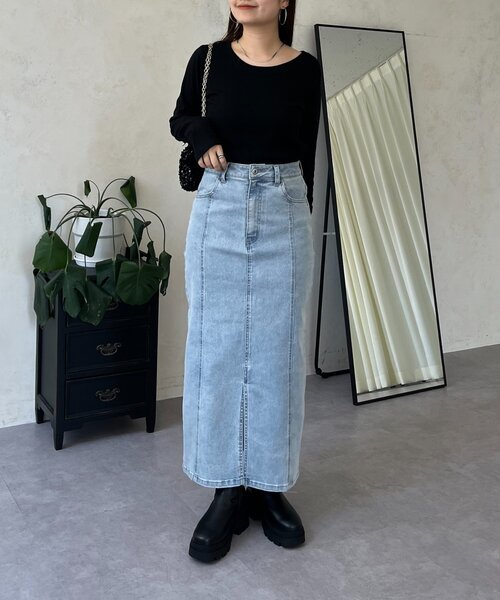 prose verse（プロズヴェール）の「【選べるネックライン】バックメタルリブロンT（Tシャツ/カットソー・レディース・ホワイト系その他/ブラック系その他/ブラック系その他2/ホワイト系その他2・LARGE/MEDIUM）」の12枚目の写真