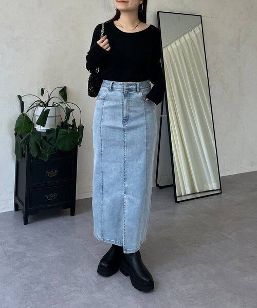 prose verse（プロズヴェール）の「【選べるネックライン】バックメタルリブロンT（Tシャツ/カットソー・レディース・ホワイト系その他/ブラック系その他/ブラック系その他2/ホワイト系その他2・LARGE/MEDIUM）」の13枚目の写真