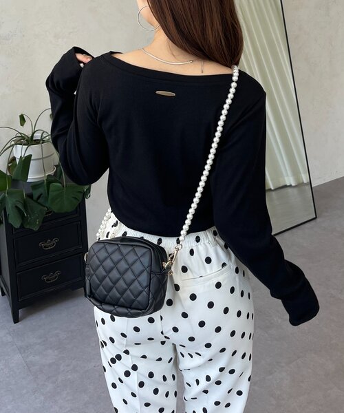 prose verse（プロズヴェール）の「【選べるネックライン】バックメタルリブロンT（Tシャツ/カットソー・レディース・ホワイト系その他/ブラック系その他/ブラック系その他2/ホワイト系その他2・LARGE/MEDIUM）」の15枚目の写真