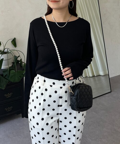 prose verse（プロズヴェール）の「【選べるネックライン】バックメタルリブロンT（Tシャツ/カットソー・レディース・ホワイト系その他/ブラック系その他/ブラック系その他2/ホワイト系その他2・LARGE/MEDIUM）」の17枚目の写真