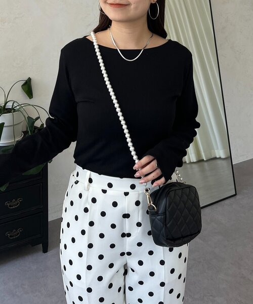 prose verse（プロズヴェール）の「【選べるネックライン】バックメタルリブロンT（Tシャツ/カットソー・レディース・ホワイト系その他/ブラック系その他/ブラック系その他2/ホワイト系その他2・LARGE/MEDIUM）」の19枚目の写真