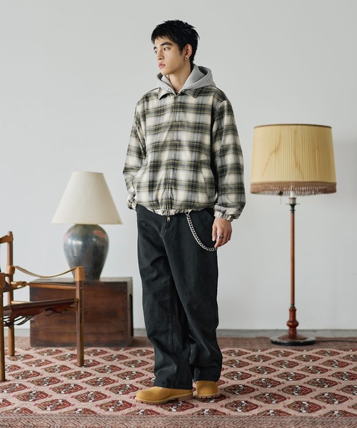 Bleme（ブレム）の「19oz ヴィンテージ加工 ワイドストレート 高密度ペインターダックパンツ（チノパンツ・メンズ・ブラック/カーキ/ベージュ・S/M/L/XL）」の5枚目の写真