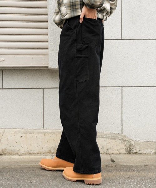 19oz ヴィンテージ加工 ワイドストレート 高密度ペインターダック