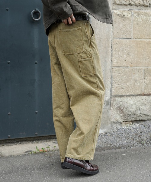 Bleme(ブレム)の「19oz ヴィンテージ加工 ワイドストレート 高密度ペインターダックパンツ(チノパンツ・メンズ・ブラック/カーキ/ベージュ・S/M/L/XL)」の21枚目の写真