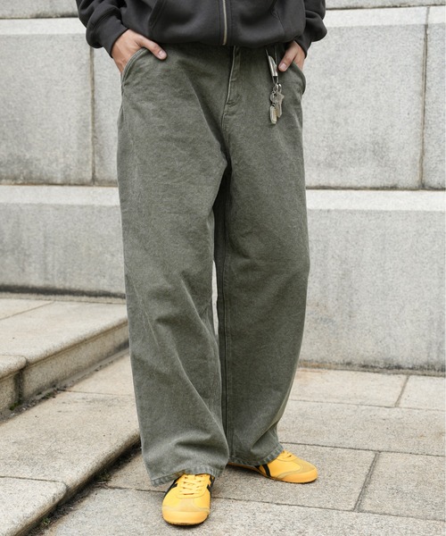Bleme(ブレム)の「19oz ヴィンテージ加工 ワイドストレート 高密度ペインターダックパンツ(チノパンツ・メンズ・ブラック/カーキ/ベージュ・S/M/L/XL)」の19枚目の写真