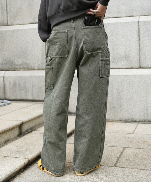 Bleme（ブレム）の「19oz ヴィンテージ加工 ワイドストレート 高密度ペインターダックパンツ（チノパンツ・メンズ・ブラック/カーキ/ベージュ・S/M/L/XL）」の22枚目の写真