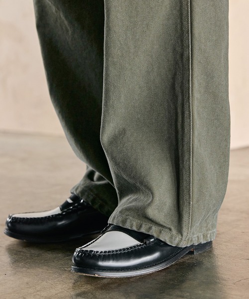 Bleme（ブレム）の「19oz ヴィンテージ加工 ワイドストレート 高密度ペインターダックパンツ（チノパンツ・メンズ・ブラック/カーキ/ベージュ・S/M/L/XL）」の20枚目の写真